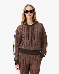 Sweatshirt &agrave; capuche jacquard monogramme