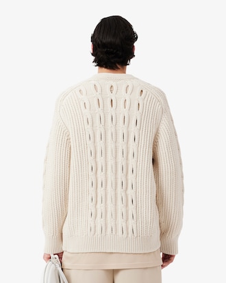 Cardigan torsades ajour&eacute;es D&eacute;fil&eacute;