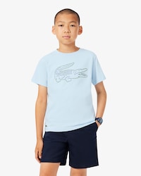 T-shirt coton avec crocodile brod&eacute;