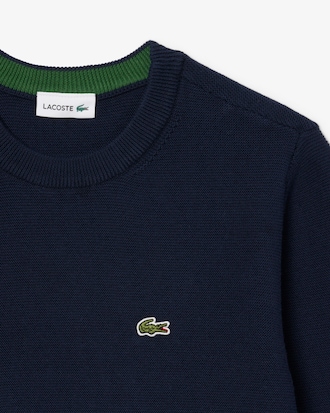 Pull mixte col rond coton