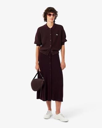 Cardigan coton et laine point mousse