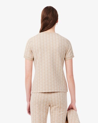 T-shirt slim fit jacquard monogramme