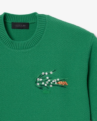 Pull Piqu&eacute; crocodile floral D&eacute;fil&eacute;