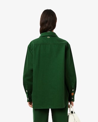 Veste surchemise denim oversize