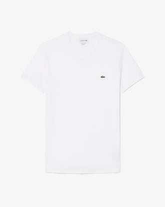 T-shirt coton Pima l&eacute;ger col V