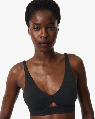Microvezel Bralette met Geperforeerde Band