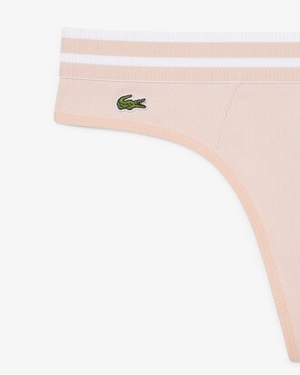 Katoenen String met Gestreepte Taille