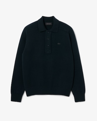 Runway Sweater met Polokraag van Gevilte Wol