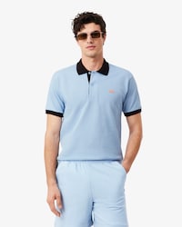 Classic Fit Contrasterend Geribbeld Polohemd