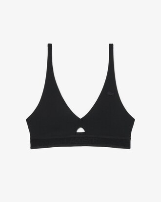 Microvezel Bralette met Geperforeerde Band