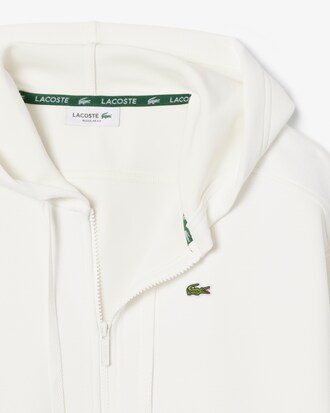 Piqu&eacute; Hoodie met Rits