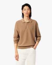Classic Fit Langmouwig Gebreid Polohemd