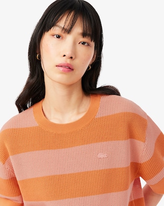 Gestreept T-shirt van Mesh Breistof