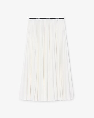 Lange Geplooide Rok met Elastische Taille