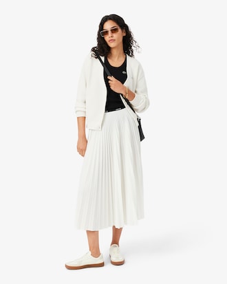 Katoenen Cardigan met Mossteek en V-hals