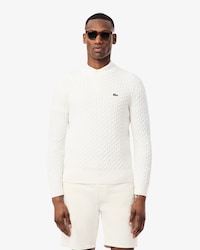 Sweater, Gebreid katoen met kabelpatroon