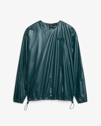 Runway Glanzende Tafzijde Sweatshirt