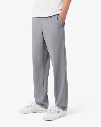 Regular Fit Chinobroek van Wollen Flanel