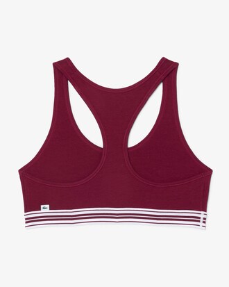 Stretch Katoenen Bralette met Contrasterende Band