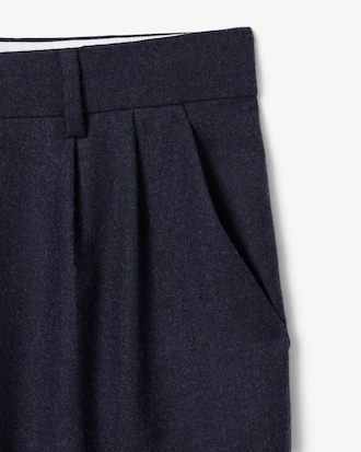 Broek van Gevilte Wol met Rechte Pasvorm