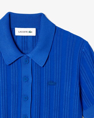 Geribbelde Gebreide Sweater met Polokraag