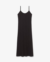 Geribbelde Katoenen Strappy Maxi Jurk