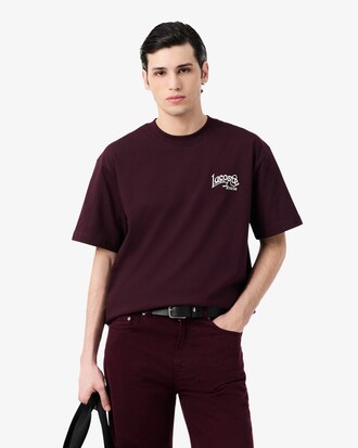 Heavy Cotton Jersey Embroidery Accent T-shirt