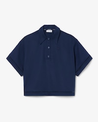 Oversized Polohemd van Vloeiende Keperstof