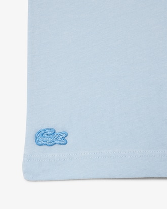 Katoenen T-shirt met Badge Accent