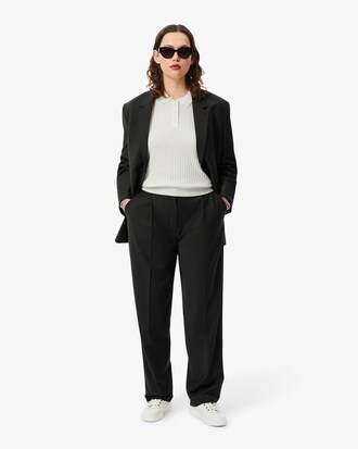 Regular Fit Geribbeld Gebreid Polohemd