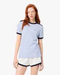 Archiefheruitgave Katoenen Petit Piqu&eacute; T-shirt