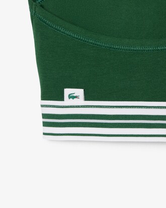 Stretch Katoenen Bralette met Contrasterende Band