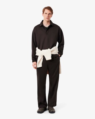 Frans Vervaardigd T-shirt met Gestreepte Hals