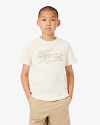 Katoenen T-shirt met Geborduurde Krokodil