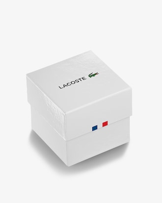 Siliconen horloge met krokodil en 3 wijzers Lacoste.12.12