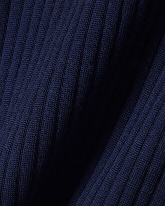 Kortmouwige Merinowollen Geribbelde Gebreide Sweater