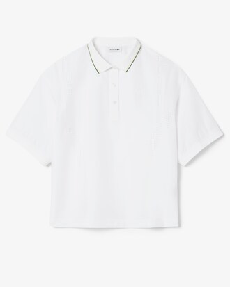Oversized Polohemd van Technische Stof
