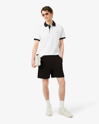 Classic Fit Contrasterend Geribbeld Polohemd