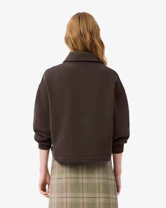 Oversized Fleece Polokraag Sweatshirt