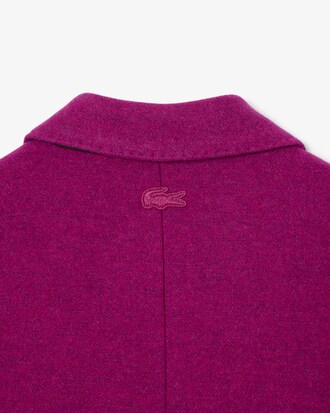 Runway Blazer van Gemarmerde Wol met Dubbele Rij Knopen