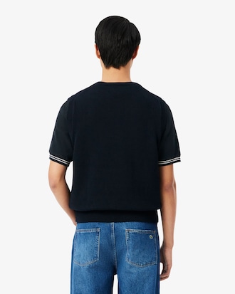 Katoenen Jacquard Sweatervest