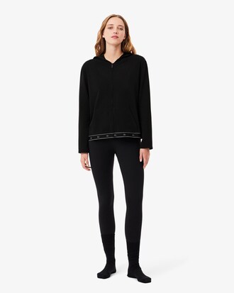 Fleece Loungehoodie met Rits