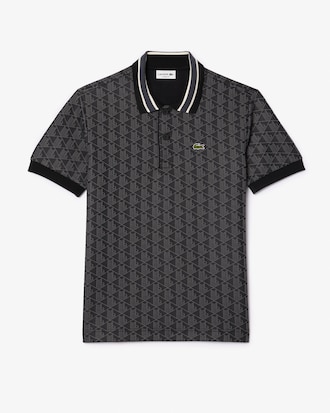 Classic Fit Monogram Jacquard Polohemd