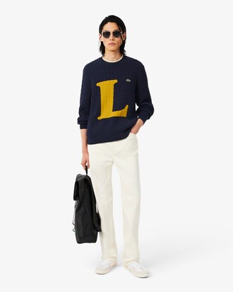 Intarsia Cable Knit Sweater