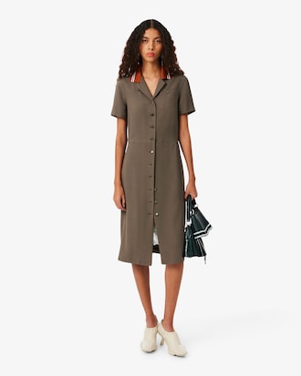 Runway Piqu&eacute; Jurk met Polokraag en Logo