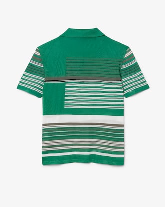 Runway Slim Fit Gestreept Satijnen Piqu&eacute; Polohemd