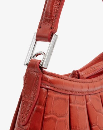 Runway Mini Lenglen Leren Tas met Krokodileffect