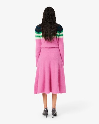 Runway Alpacawollen Maxi Jurk met Hoge Hals