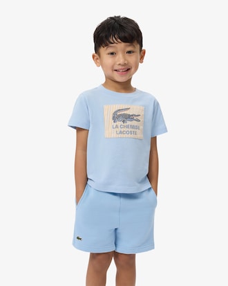 Katoenen T-shirt met Badge Accent