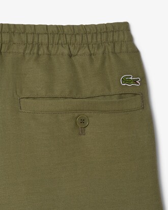 Regular Fit Broek van Linnen Keperstof